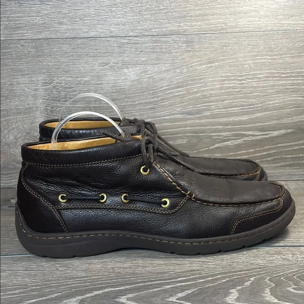 Sperry Top Sider Gold Cup Men’s Sz 11.5M Soft Dark Brown Leather Lace Up Chukka